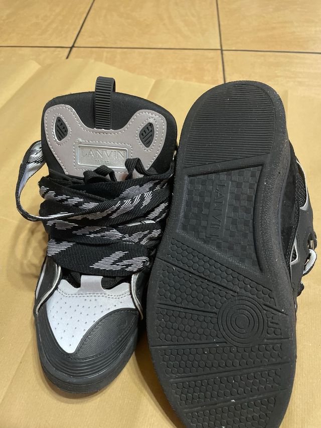 Lanvin Scarpe Sneakers Uomo Nero Argento (Rep)