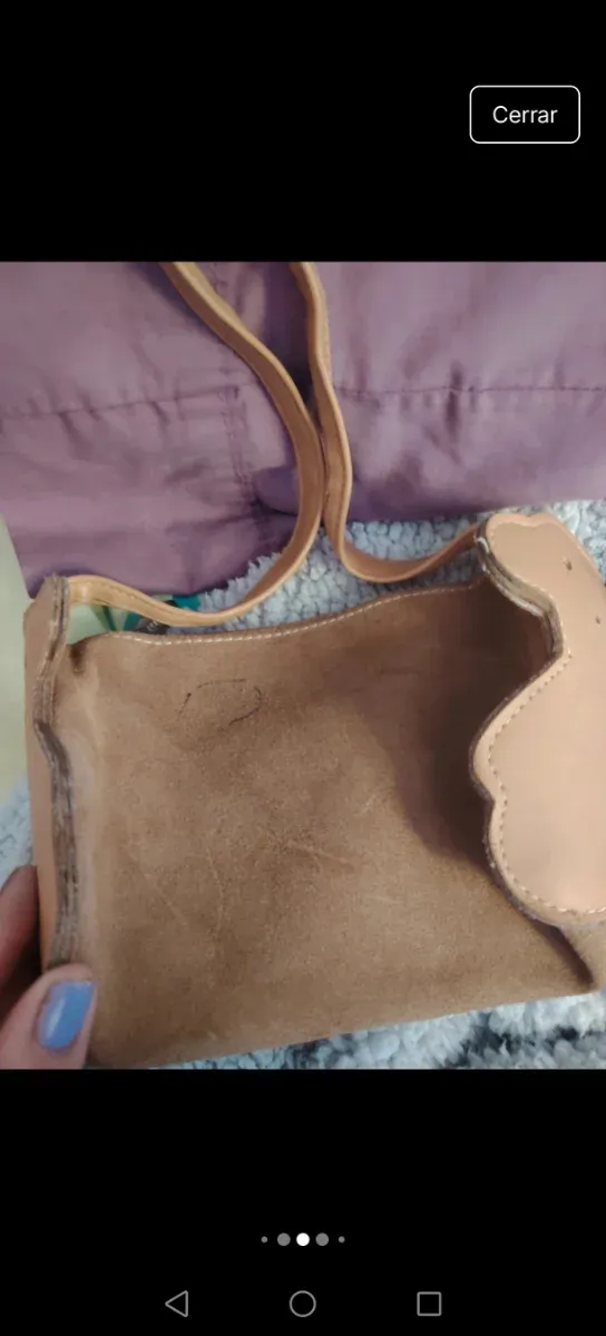 Bolso de ante con diseño de ositos