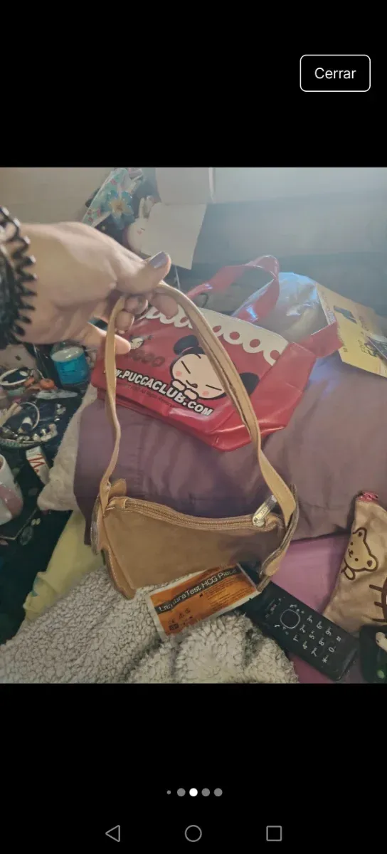 Bolso de ante con diseño de ositos