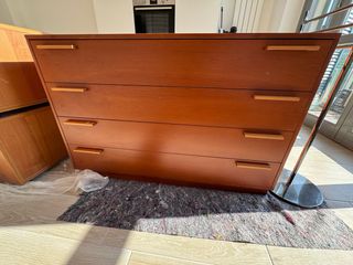 Comò 4 cassetti larghi in legno