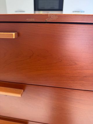 Comò 4 cassetti larghi in legno