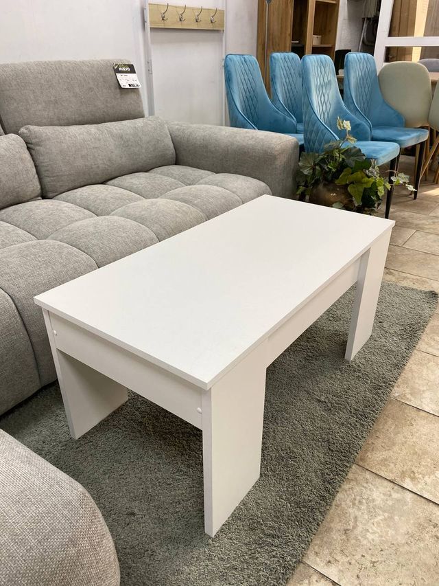 Mesa de centro elevable blanca