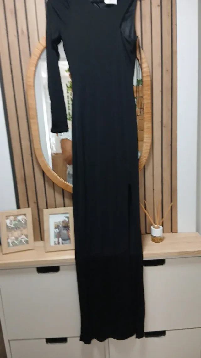 Vestido largo negro talla M