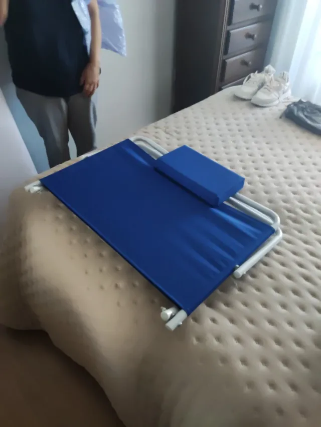 Respaldo cama/playa azul plegable. Ortopedia