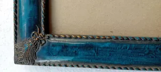 Cornice portaritratto vintage blu
