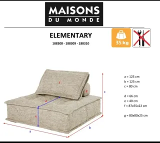 Sofás modulares Maisons du Monde gris. 2 piezas.