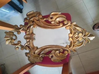 Espejo Cornucopia Madera Dorado