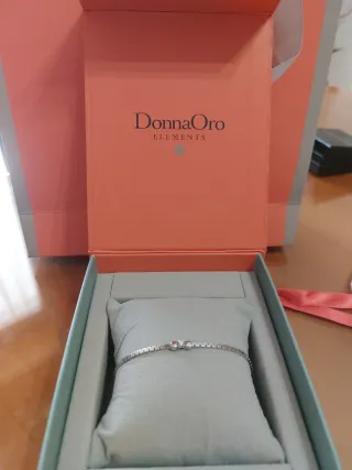 Bracciale donna argento con diamante