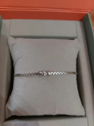 Bracciale donna argento con diamante