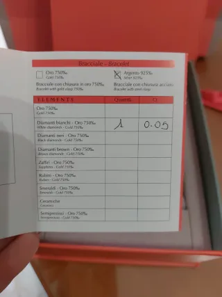 Bracciale donna argento con diamante