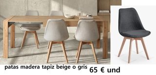 Silla de comedor beige