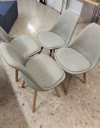 Silla de comedor beige