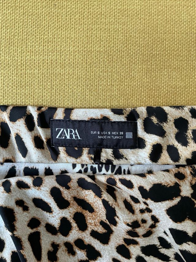 Falda Zara Estampado Leopardo