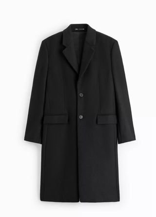 Abrigo de vestir Zara negro