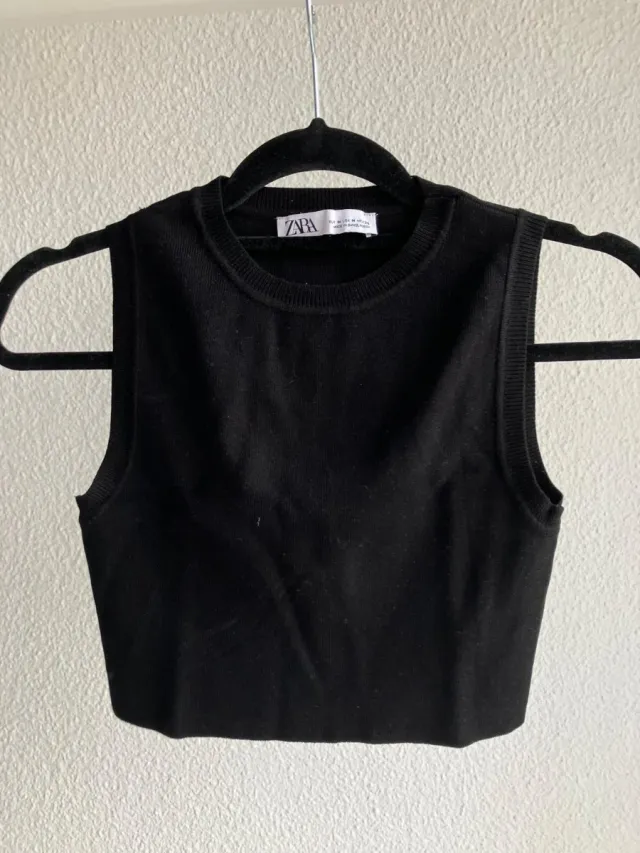Top Zara Negro Talla M