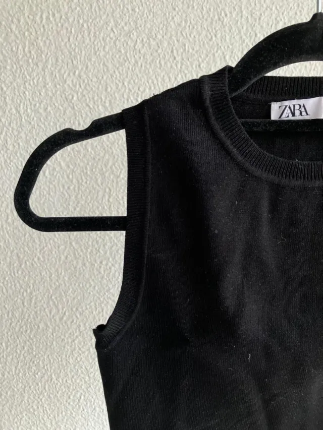 Top Zara Negro Talla M