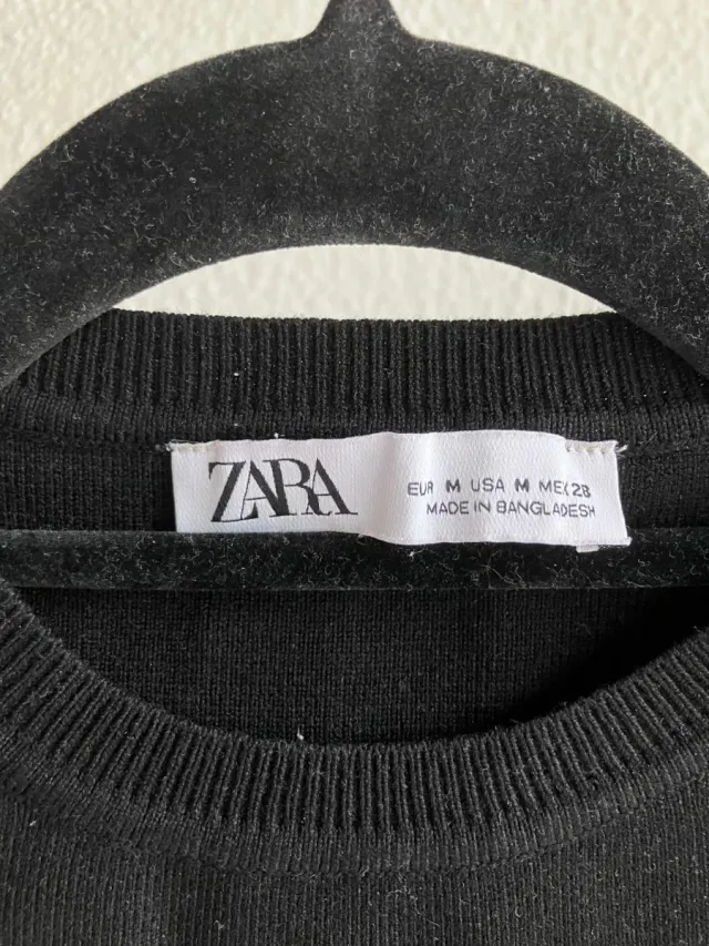 Top Zara Negro Talla M