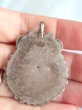 Colgante Tibetano Plata Antiguo