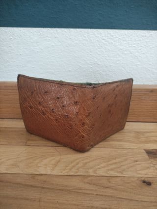 Portafoglio da uomo in vera pelle di struzzo