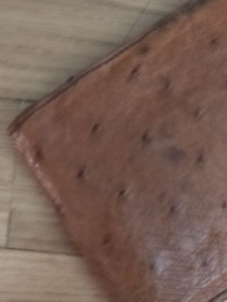 Portafoglio da uomo in vera pelle di struzzo