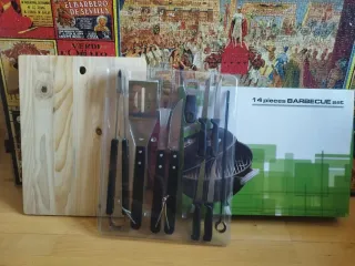 Barbacoa Carbón Portátil + Accesorios