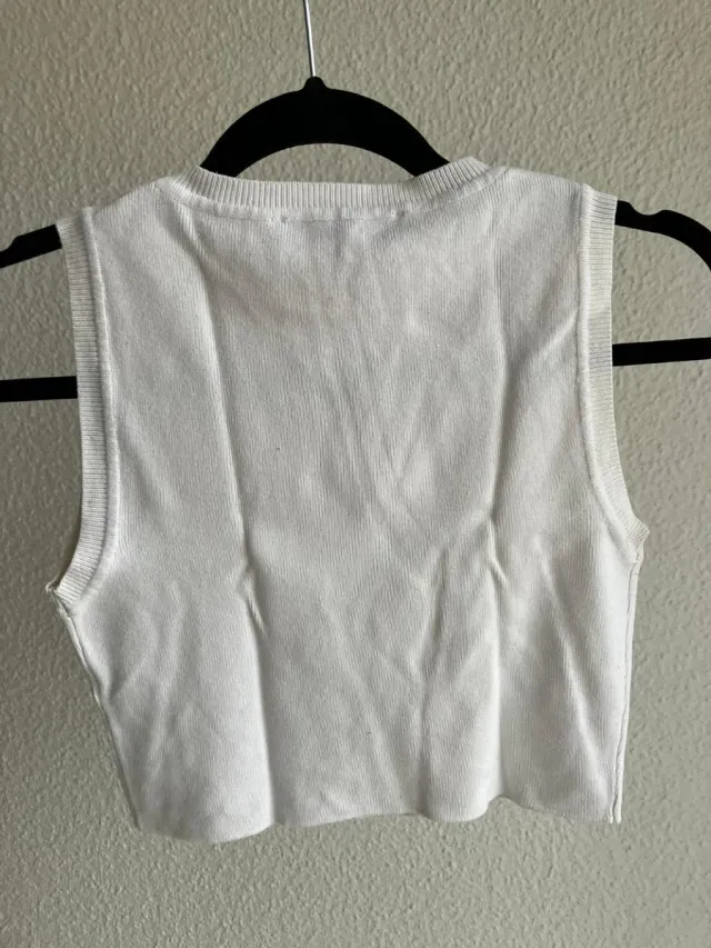 Top Zara Blanco Talla M