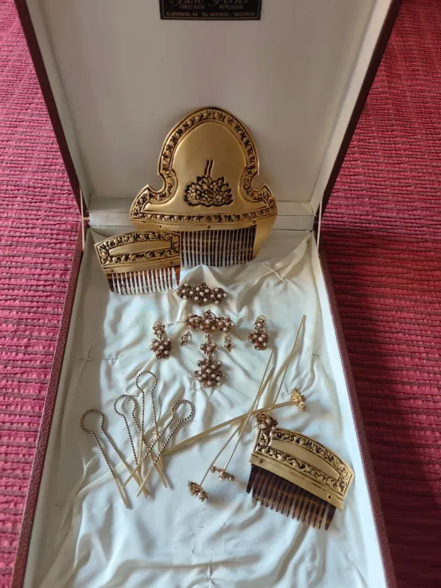 Aderezo Fallera Color dorado y Marrón