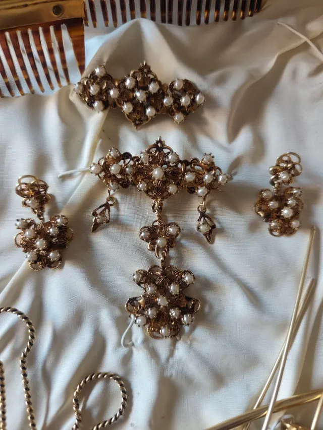 Aderezo Fallera Color dorado y Marrón