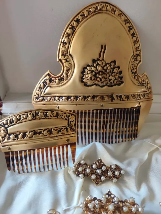 Aderezo Fallera Color dorado y Marrón