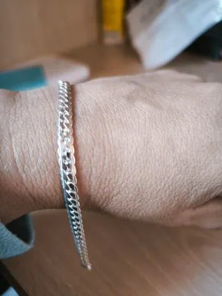 Pulsera Plata Ley Trenzada