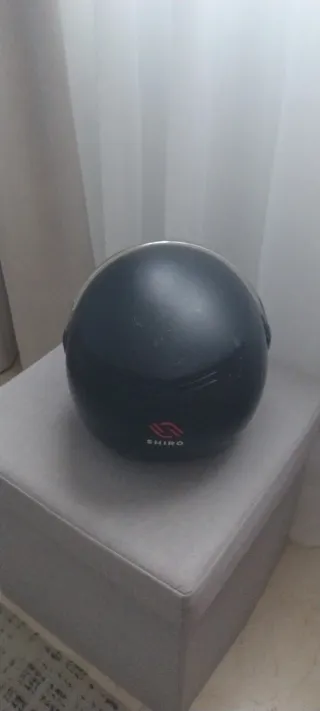 Casco Moto Jet Negro con Visera Transparente