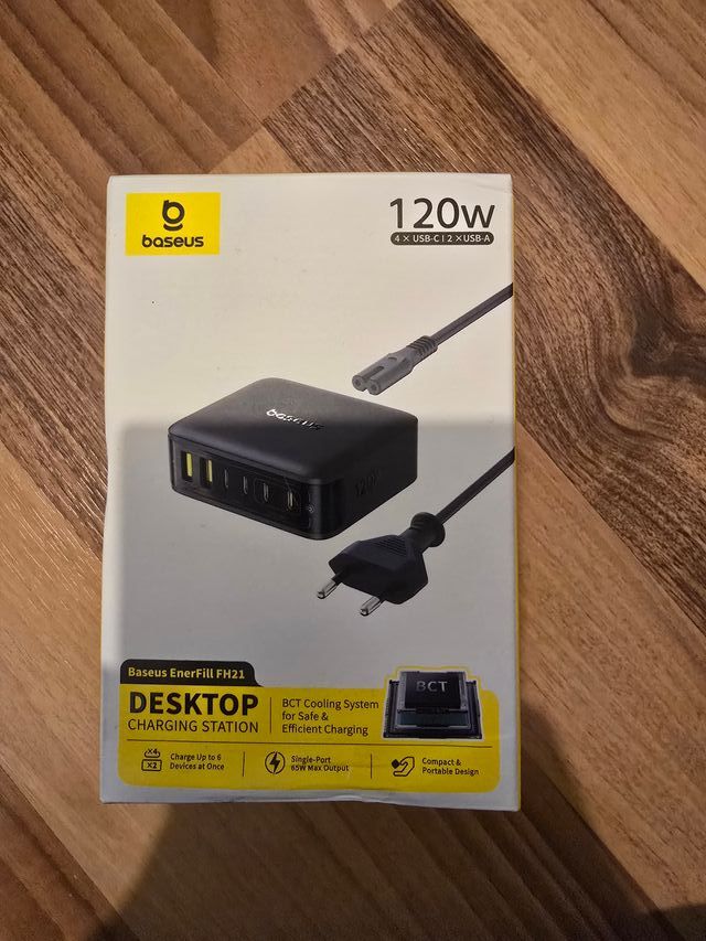 Baseus Cargador USB C 120W Estación Carga
