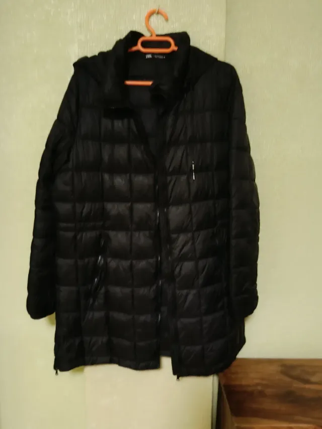 Abrigo acolchado mujer negro