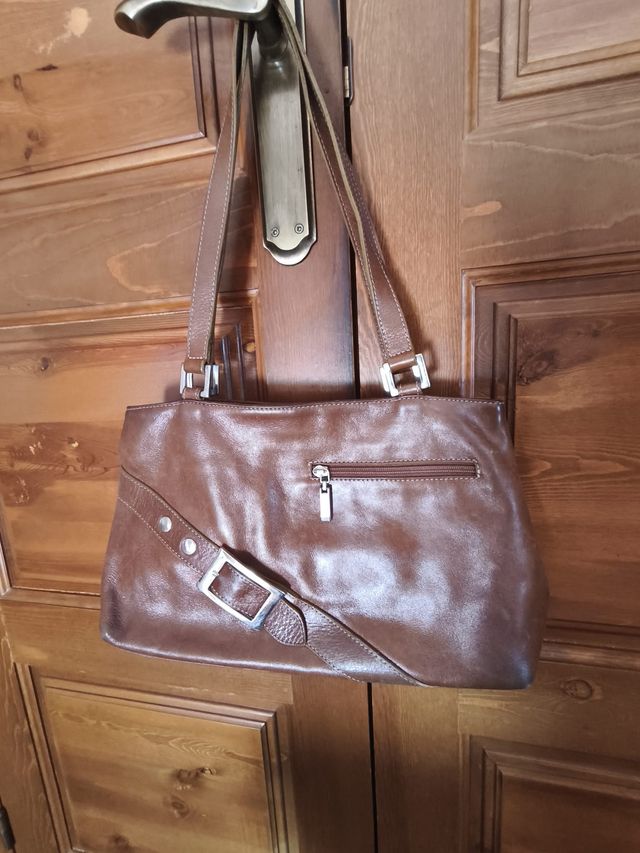 Bolso Ferchi Piel Marrón Vintage