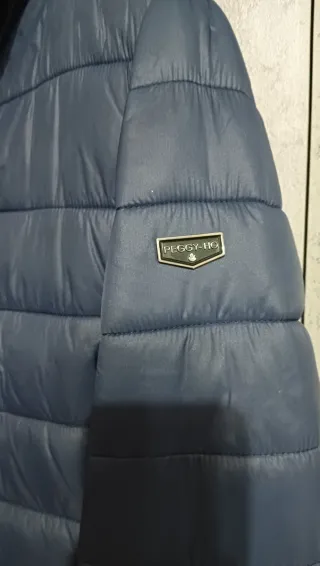 Piumino donna lungo blu