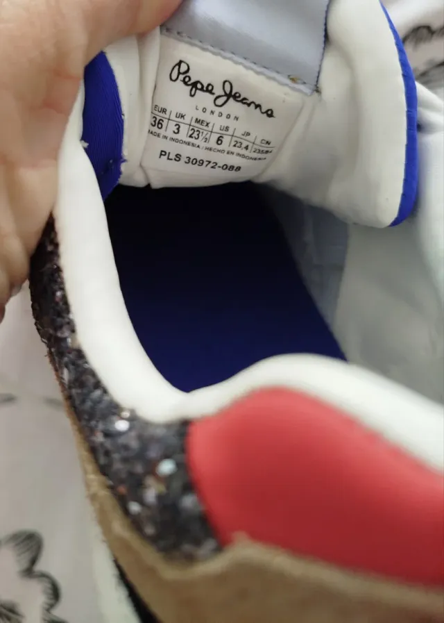 Zapatillas Pepe Jeans Strass Beige y Plata