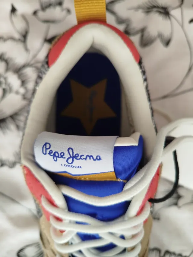 Zapatillas Pepe Jeans Strass Beige y Plata