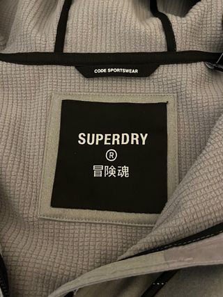 Sudadera Superdry gris con cremallera