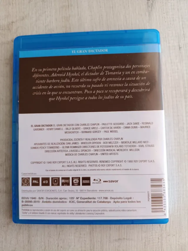 El Gran Dictador Blu-ray Charles Chaplin