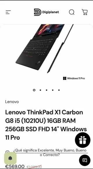 Lenovo ThinkPad X1 Carbon Gen 8 i5-10th 16GB 256GB