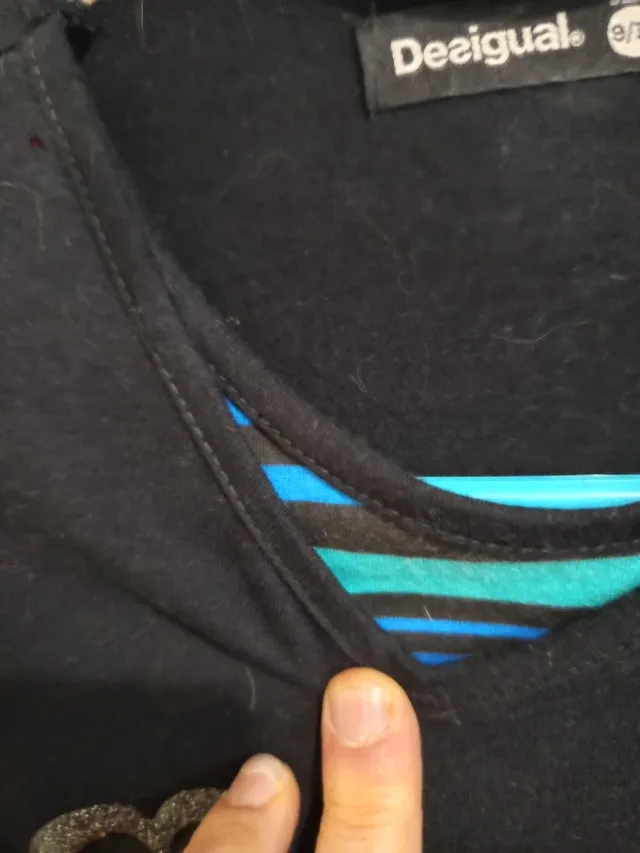 Vestido Desigual Negro Corazones