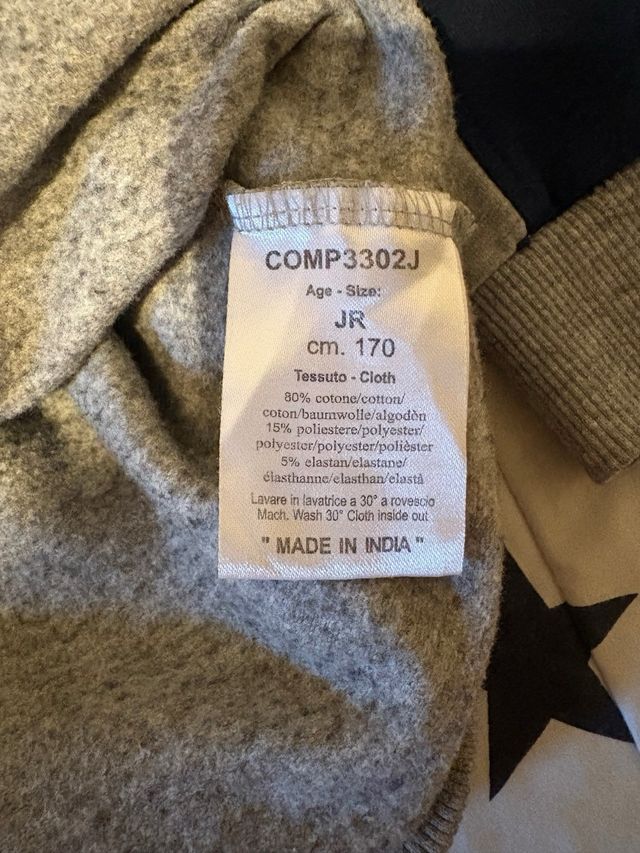 Tuta ragazzo grigia con logo taglia 16 anni cm 170