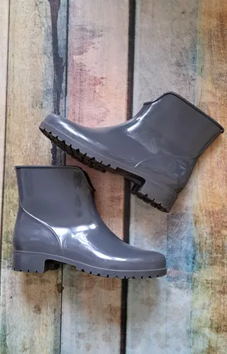 Botas de Lluvia Charol Gris Talla 37