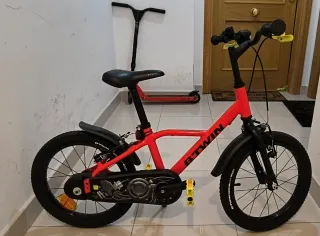 Bicicleta Btwin 16' Roja Aluminio