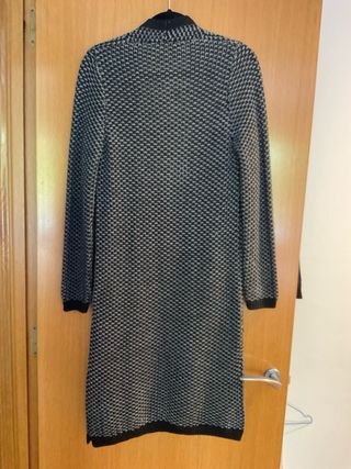 Cárdigan largo mujer negro y gris