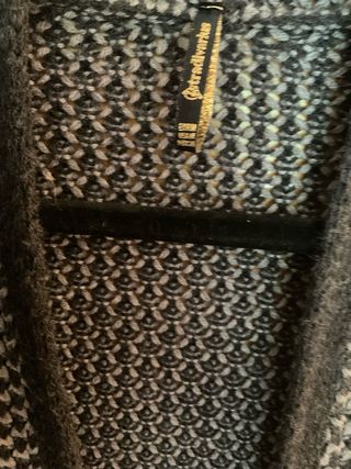 Cárdigan largo mujer negro y gris