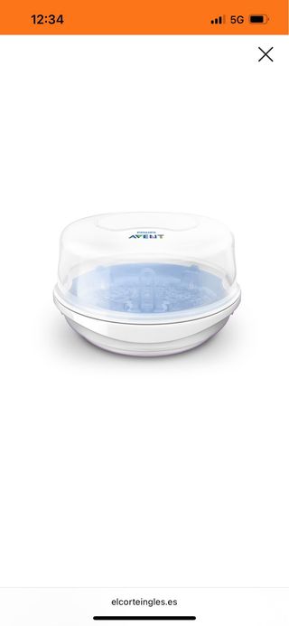 Esterilizador de biberones para microondas