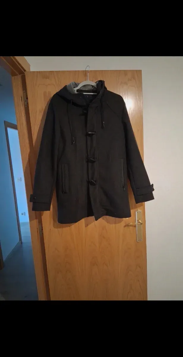 Abrigo de paño gris