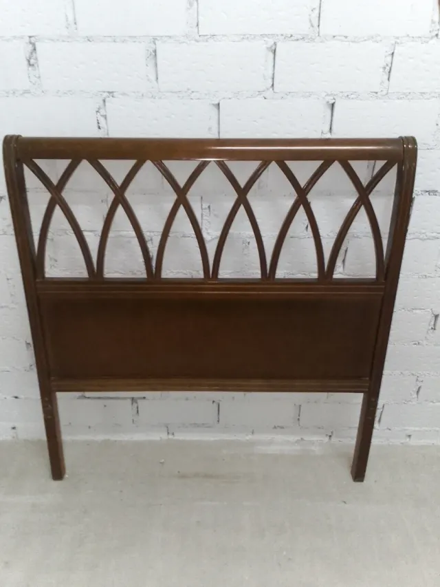 2 cabeceros de madera marrón cama 90