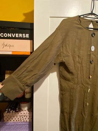 Vestido verde de manga larga